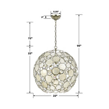 Load image into Gallery viewer, Palla Chandelier - line drawing.