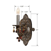 Load image into Gallery viewer, Paris Market Murano Wall Light - line drawing.