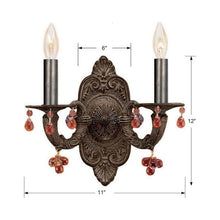 Load image into Gallery viewer, Paris Market Murano Wall Light - line drawing.