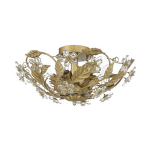 Load image into Gallery viewer, Paris Market Semi Flush Mount Ceiling Light in Gold Leaf.