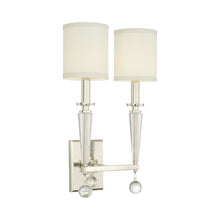 Load image into Gallery viewer, Paxton Wall Light in Polished Nickel (2-Light).