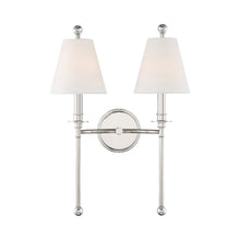 Load image into Gallery viewer, Riverdale Wall Light in Polished Nickel (2-Light).
