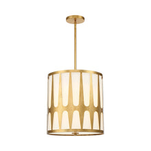 Load image into Gallery viewer, Royston Pendant Light in Antique Gold (4-Light).