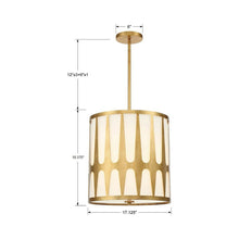 Load image into Gallery viewer, Royston Pendant Light - line drawing.