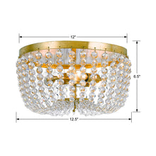 Load image into Gallery viewer, Rylee Flush Mount Ceiling Light - line drawing.