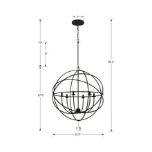 Load image into Gallery viewer, Solaris Chandelier - line drawing.