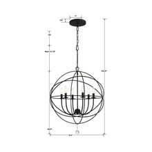 Load image into Gallery viewer, Solaris Chandelier - line drawing.