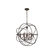 Load image into Gallery viewer, Solaris Crystal Chandelier in English Bronze (Medium).