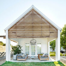 Load image into Gallery viewer, Solaris Outdoor Chandelier in Outside Area.