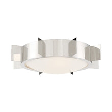 Load image into Gallery viewer, Solas Flush Mount Ceiling Light in Polished Nickel.