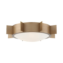 Load image into Gallery viewer, Solas Flush Mount Ceiling Light in Vibrant Gold.