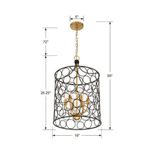 Load image into Gallery viewer, Stemmons Chandelier - line drawing.