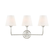 Load image into Gallery viewer, Sylvan Bath Wall Light in Brushed Nickel (3-Light).