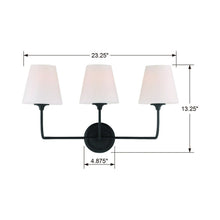 Load image into Gallery viewer, Sylvan Bath Wall Light - line drawing.