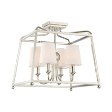 Load image into Gallery viewer, Sylvan Semi Flush Mount Ceiling Light in Polished Nickel.