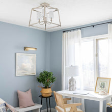 Load image into Gallery viewer, Sylvan Semi Flush Mount Ceiling Light in living room.