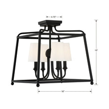 Load image into Gallery viewer, Sylvan Semi Flush Mount Ceiling Light in Detail.