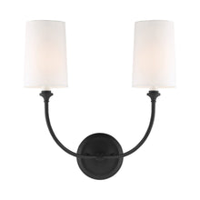 Load image into Gallery viewer, Sylvan Vanity Wall Light in Black Forged (2-Light).
