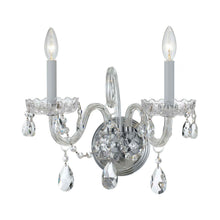 Load image into Gallery viewer, Traditional Crystal Wall Light in Polished Chrome (2-Light).