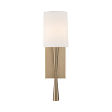 Load image into Gallery viewer, Trenton Wall Light in Aged Brass.