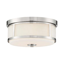 Load image into Gallery viewer, Trevor Flush Mount Ceiling Light in Polished Nickel.