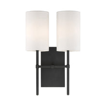 Load image into Gallery viewer, Veronica Wall Light in Black Forged (2-Light).