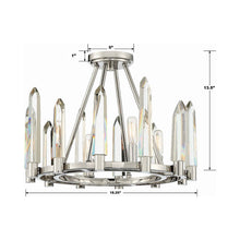 Load image into Gallery viewer, Watson Semi Flush Mount Ceiling Light - line drawing.