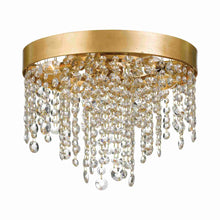 Load image into Gallery viewer, Winham Flush Mount Ceiling Light in Antique Gold.