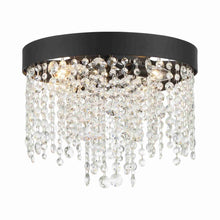 Load image into Gallery viewer, Winham Flush Mount Ceiling Light in Black Forged.