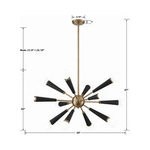 Load image into Gallery viewer, Zodiac Chandelier - line drawing.