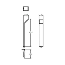 Load image into Gallery viewer, Acute LED Path Light - line drawing.