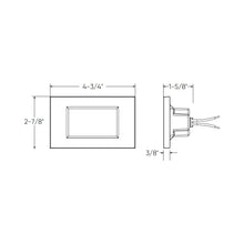 Load image into Gallery viewer, Ascend LED Horizontal Step Light - line drawing.
