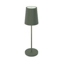 Load image into Gallery viewer, Glam Outdoor LED Rechargeable Table Lamp in Sage Green.