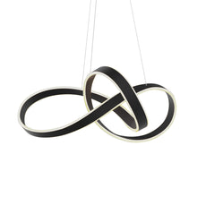 Load image into Gallery viewer, Twirl LED Pendant Light in Black.