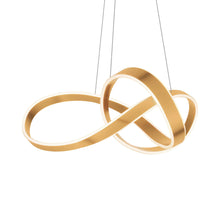 Load image into Gallery viewer, Twirl LED Pendant Light in Gold.