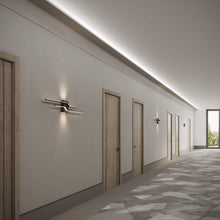 Load image into Gallery viewer, Lightning LED Wall Light in bathroom.