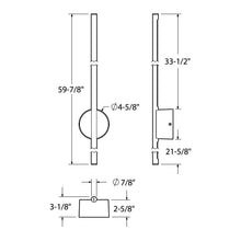 Load image into Gallery viewer, Midnight Indoor/Outdoor LED Wall Light - line drawing.