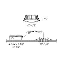 Load image into Gallery viewer, Notch LED Regressed Panel Light - line drawing.