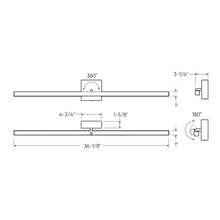 Load image into Gallery viewer, Portrait LED Vanity Wall Light - line drawing.