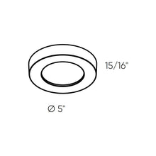 Load image into Gallery viewer, Prime Round LED Flush Mount Ceiling Light - line drawing.