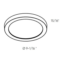 Load image into Gallery viewer, Prime Round LED Flush Mount Ceiling Light - line drawing.