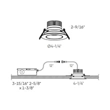 Load image into Gallery viewer, Revolve LED Recessed Down Light - line drawing.