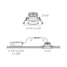 Load image into Gallery viewer, Revolve LED Recessed Down Light - line drawing.