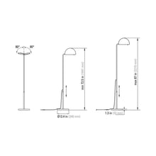 Load image into Gallery viewer, Mezzaluna LED Floor Lamp - line drawing.
