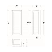 Load image into Gallery viewer, Argo Outdoor LED Wall Light - line drawing.
