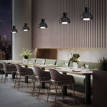 Load image into Gallery viewer, Carafe LED Pendant Light in restaurant.