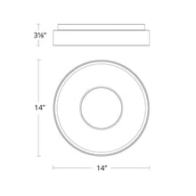Load image into Gallery viewer, Crackle LED Flush Mount Ceiling Light - line drawing.