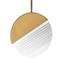 Load image into Gallery viewer, Crescent LED Pendant Light in Detail.
