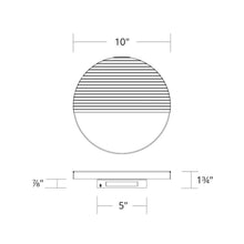 Load image into Gallery viewer, Crescent LED Wall Light - line drawing.