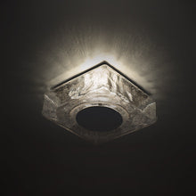 Load image into Gallery viewer, Cuboid Outdoor LED Flush Mount Ceiling Light in Detail.